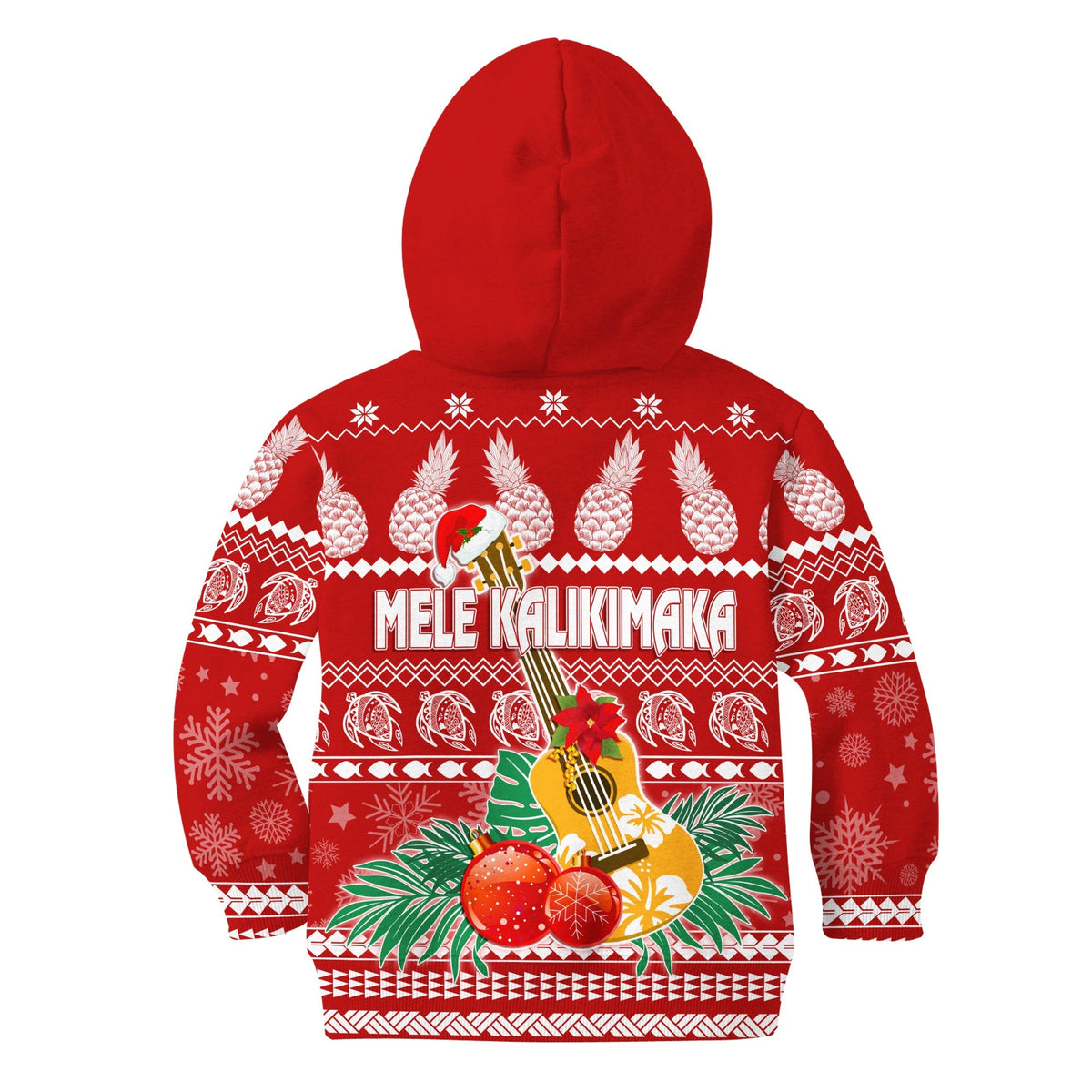 Hawaii Christmas Hoodie KID Mele Kalikimaka - Ukulele - Wonder Print Shop