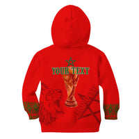 Personalised Morocco Soccer World Cup 2022 Hoodie KID Kaftan Style - Wonder Print Shop