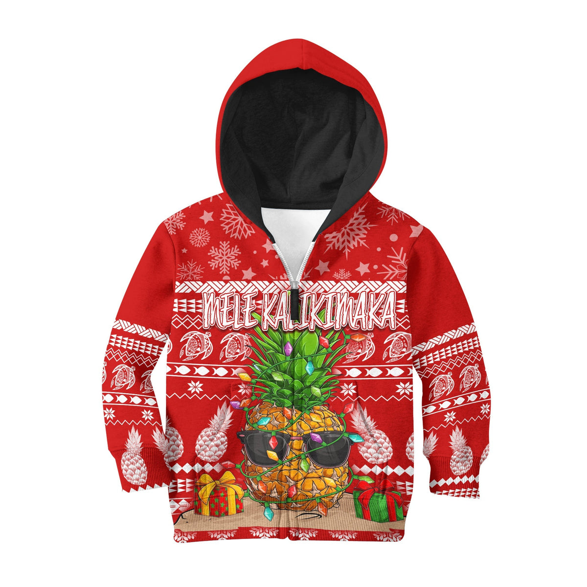 Hawaii Christmas Hoodie KID Mele Kalikimaka - Pineapple - Wonder Print Shop