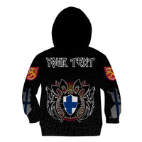 (Custom) Viking - Finland Flag and Map Hoodie Kid style Viking Geri and Freki RLT12 - Wonder Print Shop