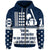 Custom Fathers Day Hoodie America Dad and Son Baseball Player Blue No.2 - Wonder Print Shop
