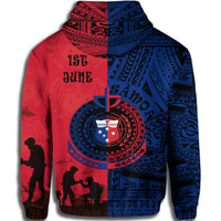 Samoa Independence Day Hoodie Military Polynesian Pattern - Wonder Print Shop