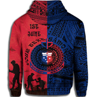 Custom Samoa Independence Day Hoodie Military Polynesian Pattern - Wonder Print Shop