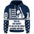 Custom Fathers Day Hoodie America Dad and Son Baseball Player Blue No.2 - Wonder Print Shop