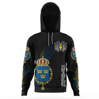 Custom Viking Sweden Flag and Map Gaiter Hoodies style Viking Geri and Freki RLT12 - Wonder Print Shop