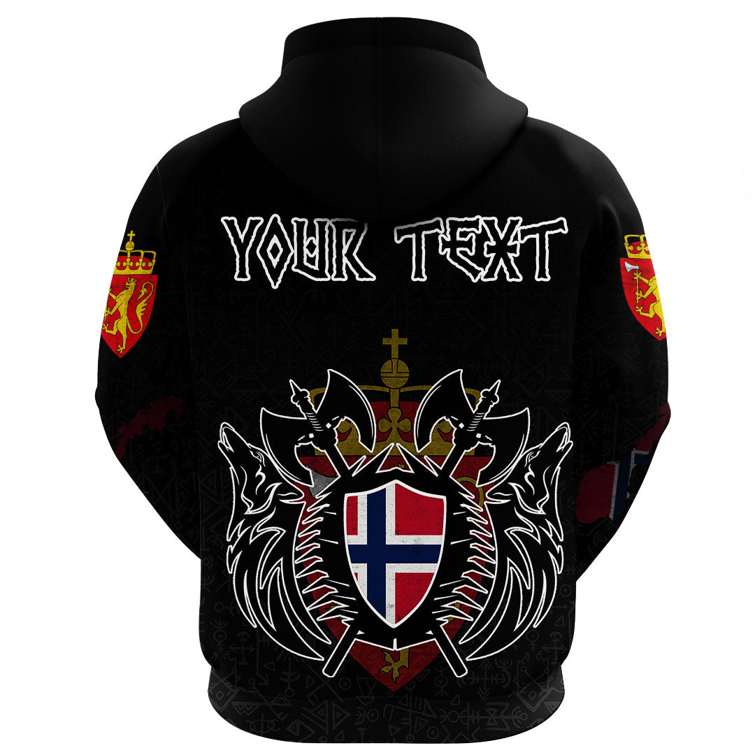 Custom Viking Norway Norway Flag and Map Gaiter Hoodie style Viking Geri and Freki RLT12 - Wonder Print Shop