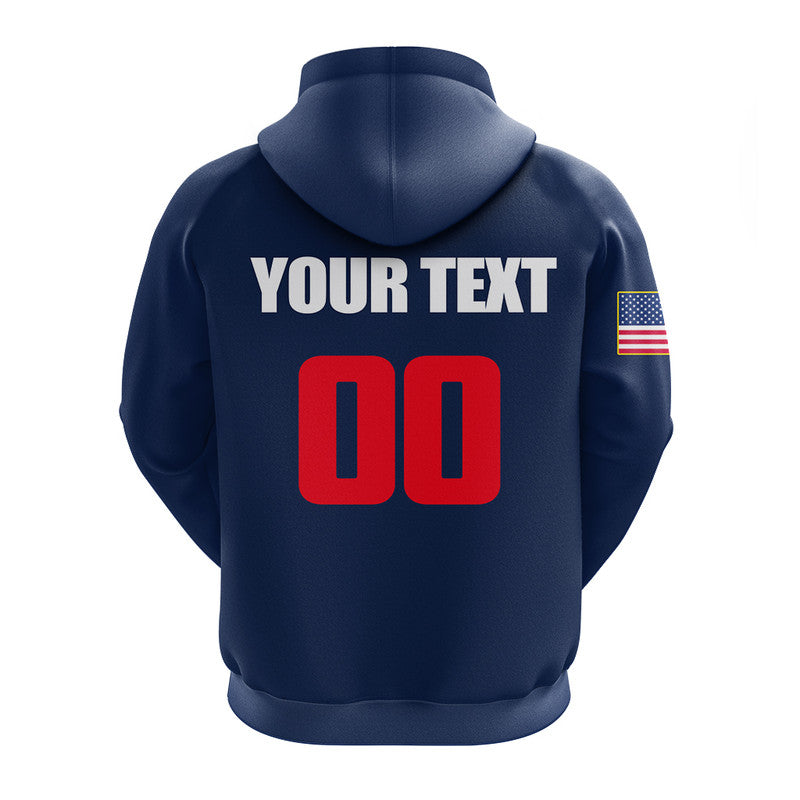 Custom Baseball 2023 USA Hoodie Blue Style LT6 - Wonder Print Shop