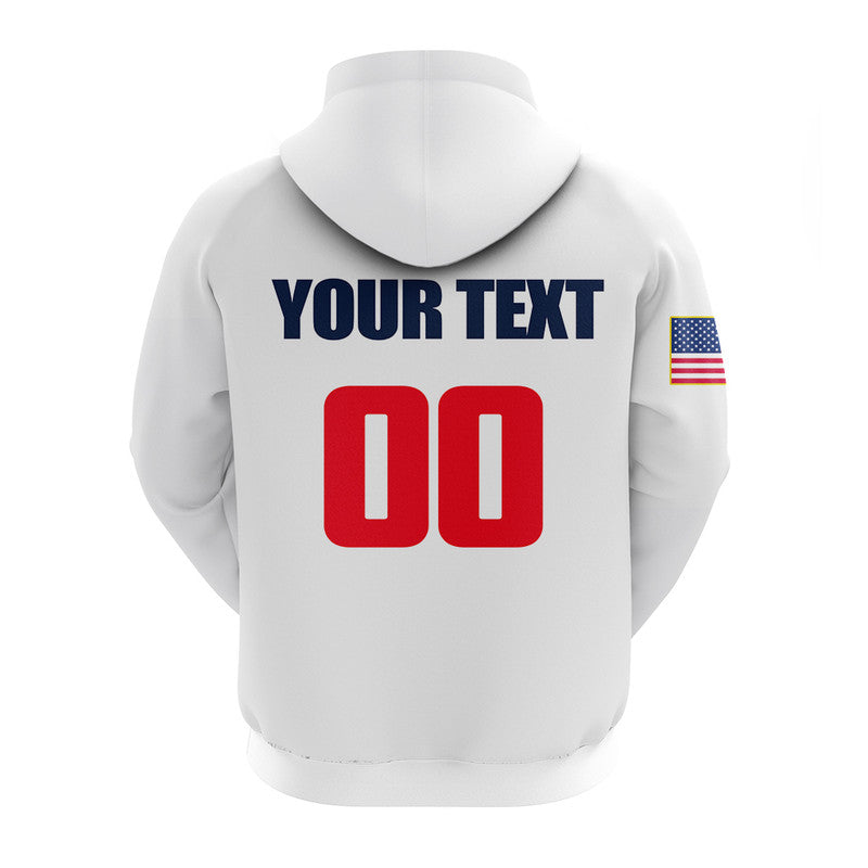 Custom Baseball 2023 USA Hoodie White Style LT6 - Wonder Print Shop