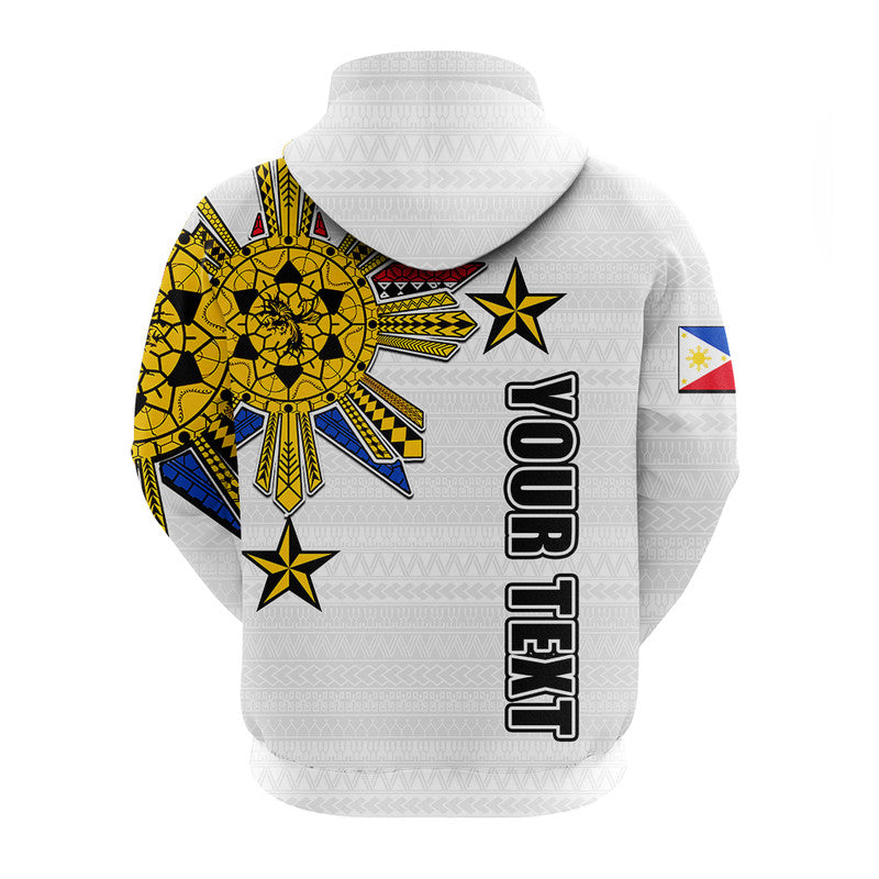 Custom Filipino Hoodie Tribal White Style LT6 - Wonder Print Shop