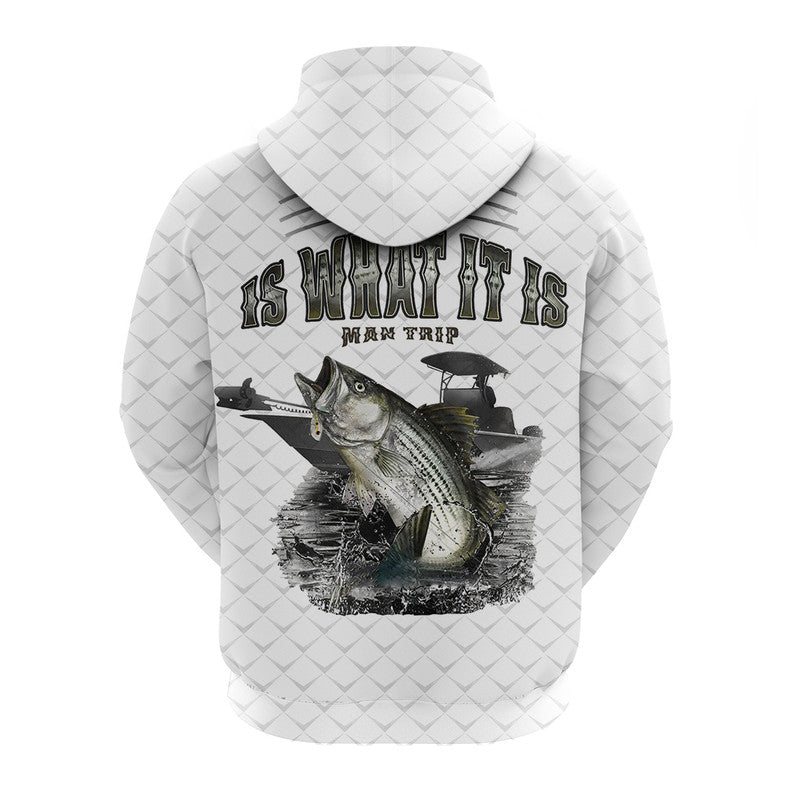 Custom Fishing Man Trip Hoodie White Style LT6 - Wonder Print Shop