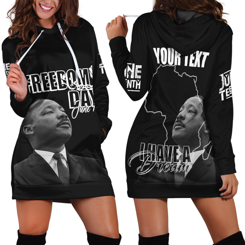 Juneteenth MLK Personalised Hoodie Dress Freedom Day - Wonder Print Shop