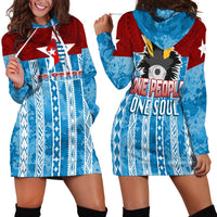 West Papua 60 Years OPM Morning Star with Polynesian Pattern Hoodie Dress - Wonder Print Shop