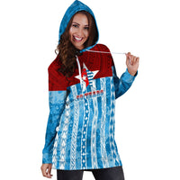 West Papua 60 Years OPM Morning Star with Polynesian Pattern Hoodie Dress - Wonder Print Shop