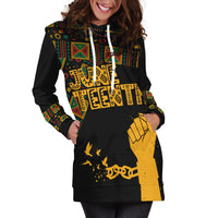 Juneteenth Tribal Pattern Hoodie Dress Freedom Day - Wonder Print Shop
