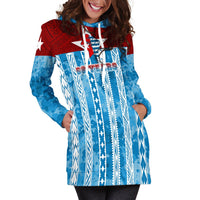 West Papua 60 Years OPM Morning Star with Polynesian Pattern Hoodie Dress - Wonder Print Shop
