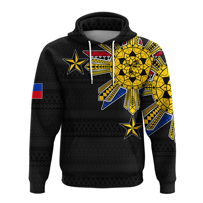 Custom Filipino Hoodie Tribal Black Style LT6 - Wonder Print Shop
