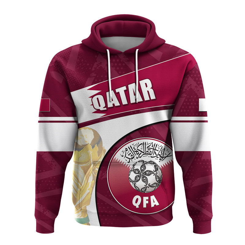 Custom Qatar Football 2022 Hoodie Basic Style LT6 - Wonder Print Shop