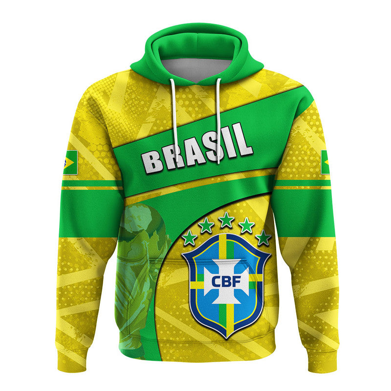 Custom Brazil Football 2022 Hoodie Basic Style LT6 - Wonder Print Shop