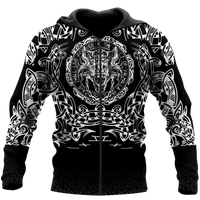 Viking Zip Hoodie - Fenrir Viking 3D RLT12 - Wonder Print Shop