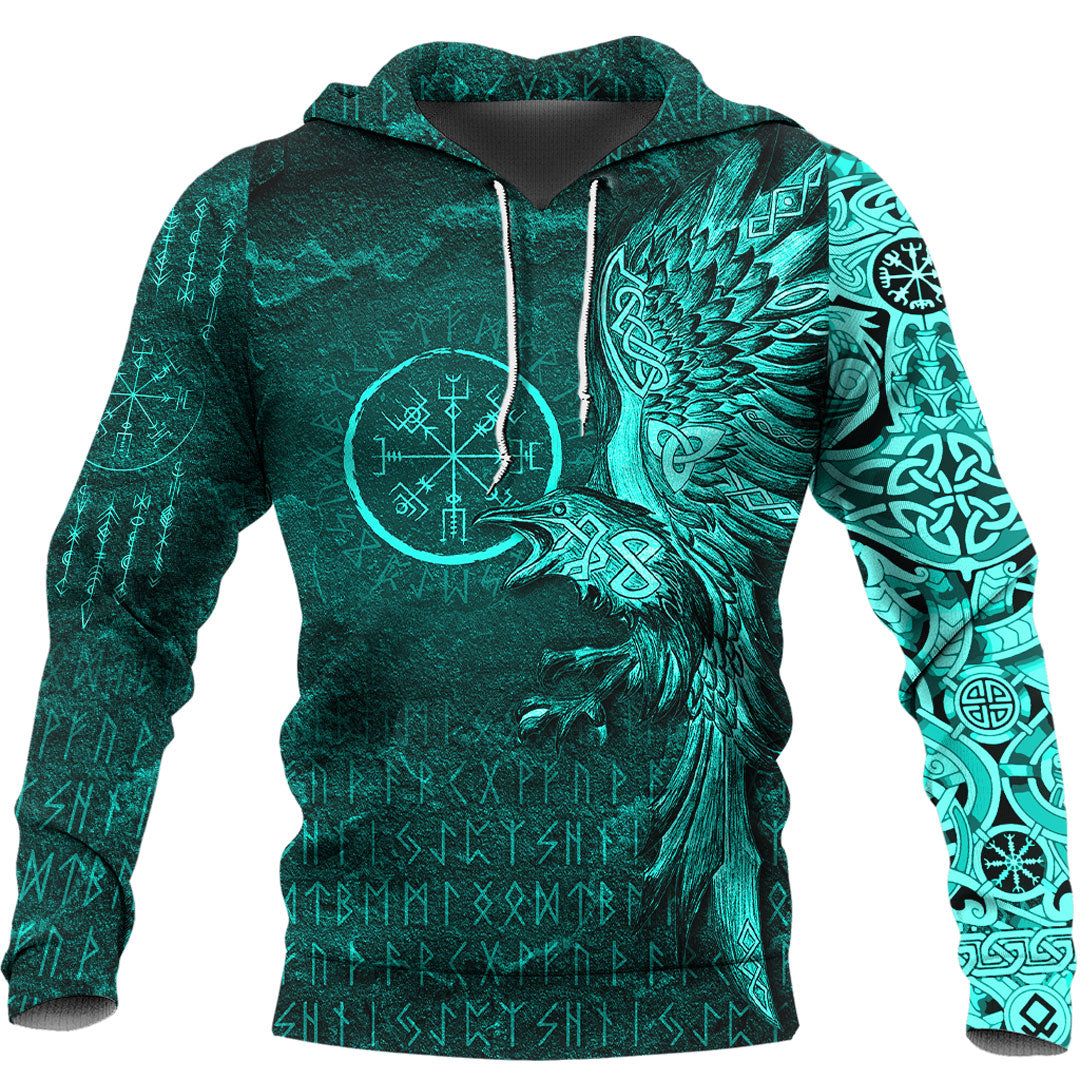 viking-hoodie-vegvisir-with-raven-viking-compass-hoodie-cyan-version