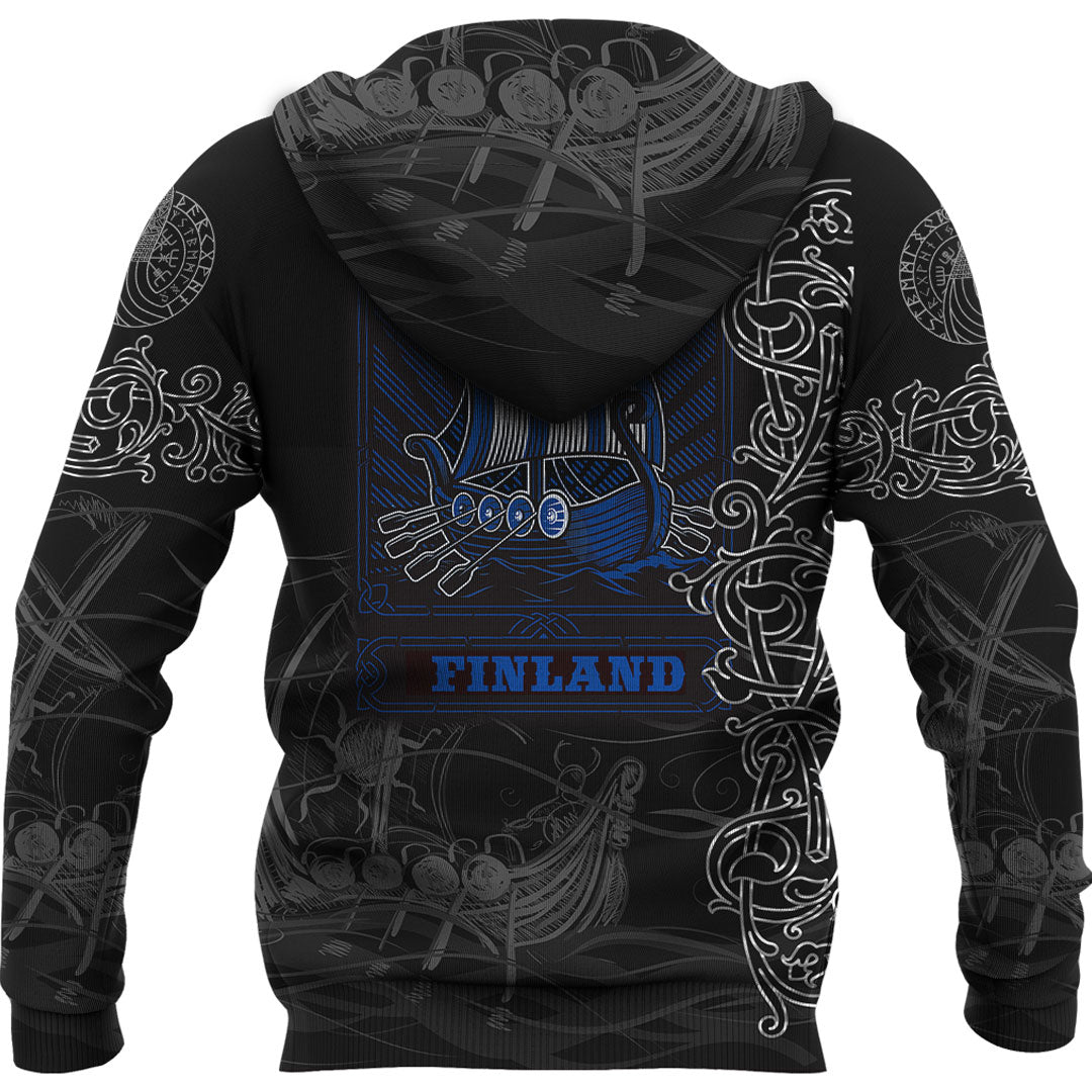Viking Hoodie Viking Drakkar Finland Warship Hoodie RLT12 - Wonder Print Shop