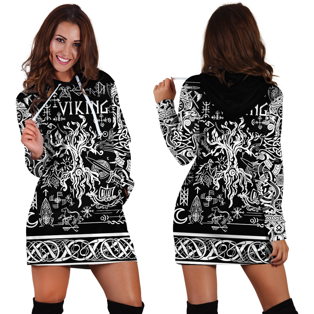 Viking Hoodie Dress Symbol RLT12 - Wonder Print Shop