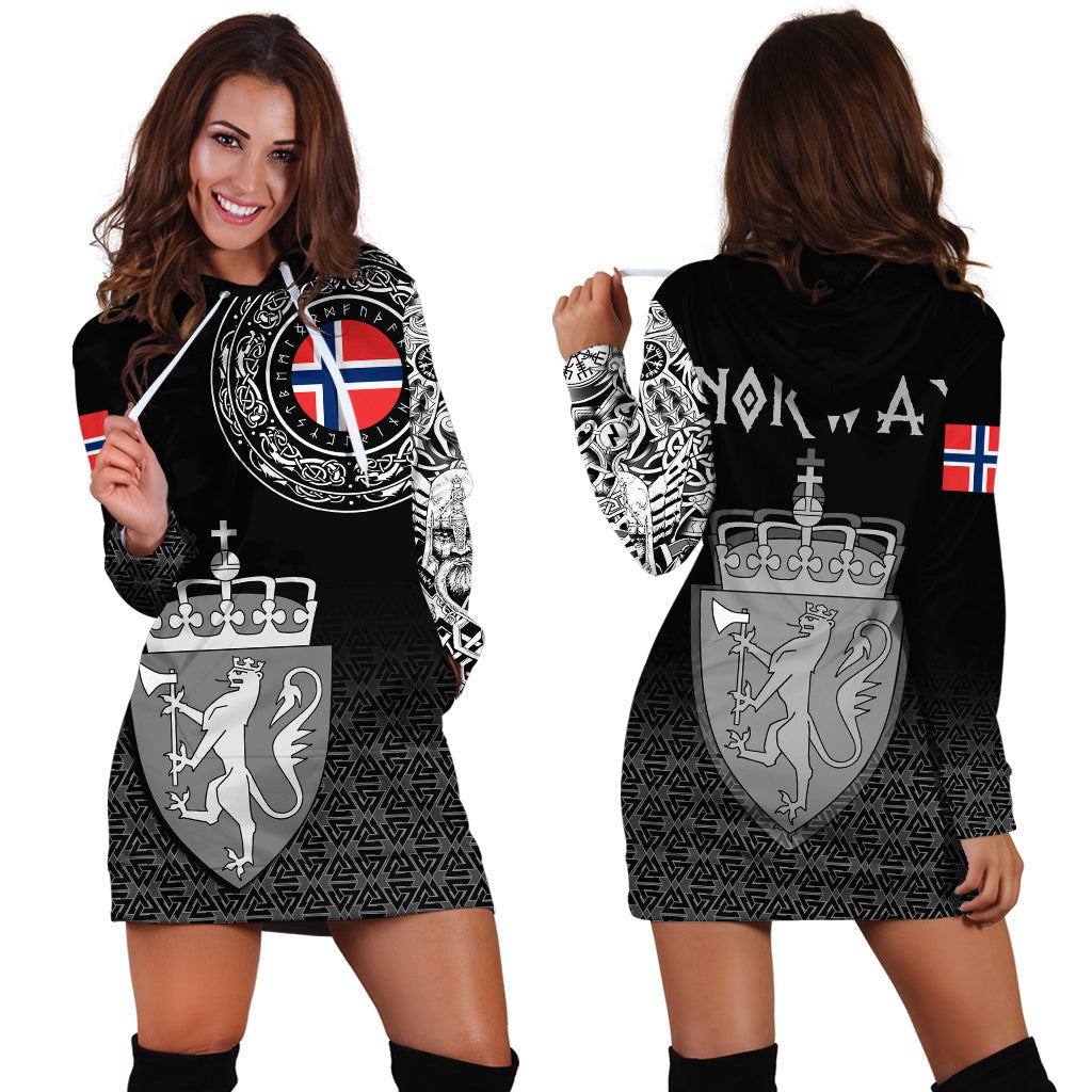 Viking Hoodie Dress Norway Coat Of Arms RLT12 - Wonder Print Shop