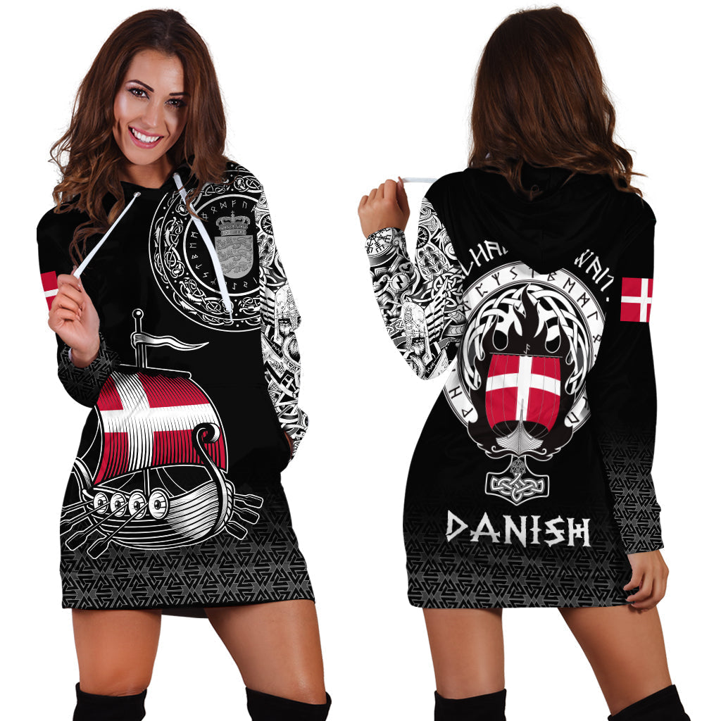 Viking Hoodie Dress Danish Drakkar RLT12 - Wonder Print Shop