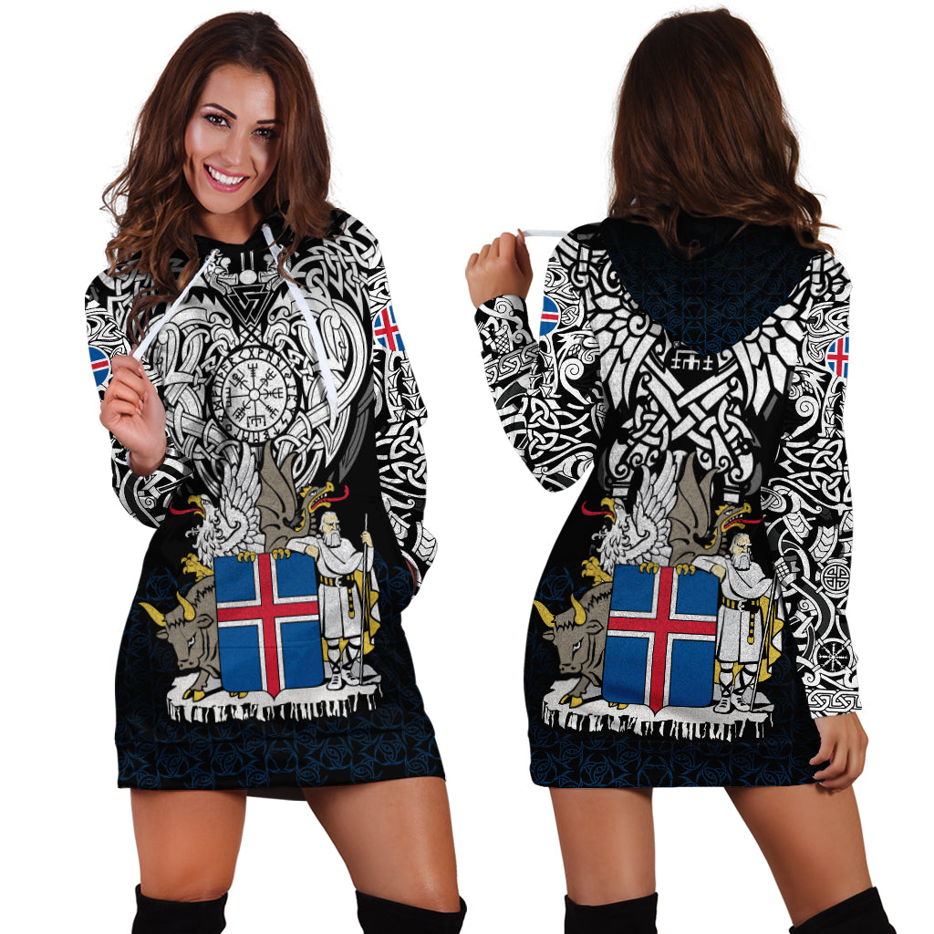 Viking Hoodie Dress Iceland Viking Symbol RLT12 - Wonder Print Shop