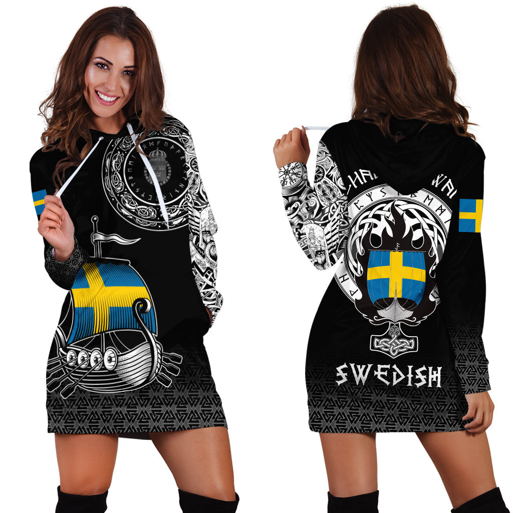 Viking Hoodie Dress Swedish Drakkar RLT12 - Wonder Print Shop