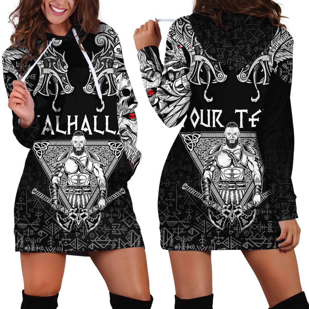 (Custom) Viking Hoodie Dress Warrior Valhalla And Double Dragon RLT12 - Wonder Print Shop