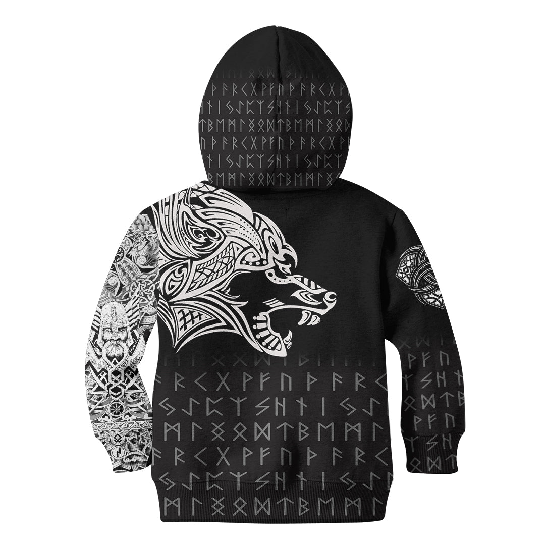VikingFenrir Tatoo Hoodie Kid RLT12 - Wonder Print Shop