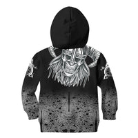 Skull Viking Hoodie Kid Ornate Pattern RLT12 - Wonder Print Shop