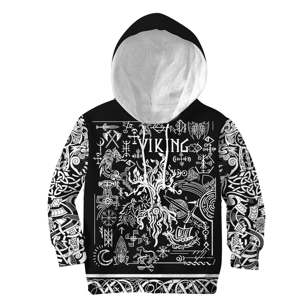 Viking Hoodie Kid Symbol RLT12 - Wonder Print Shop