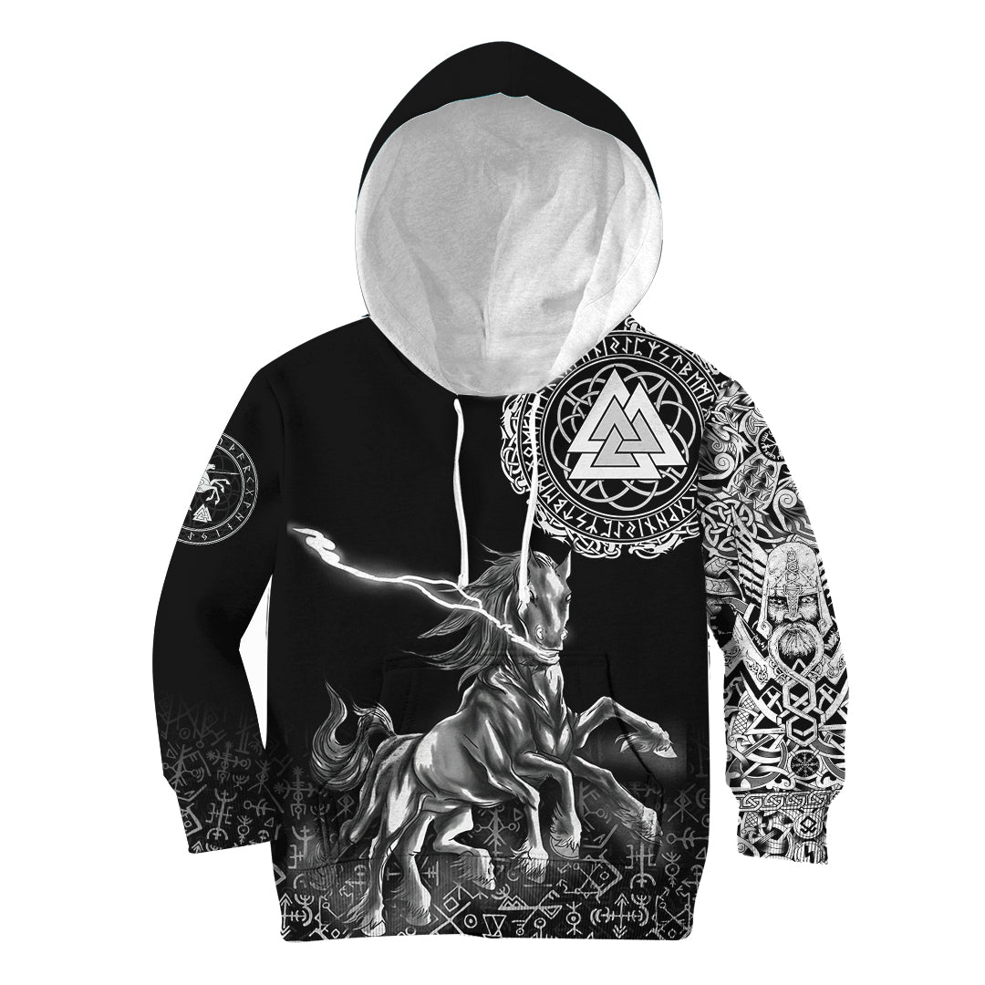 Viking Hoodie Kid Sleipnir Odin RLT12 - Wonder Print Shop