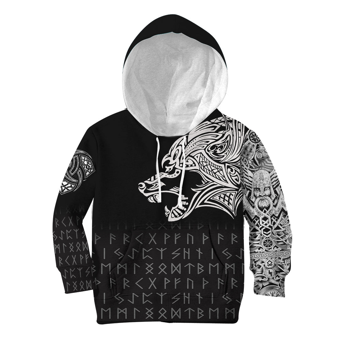 VikingFenrir Tatoo Hoodie Kid RLT12 - Wonder Print Shop