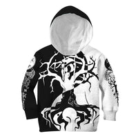 Viking Hoodie Kid Ying Yang Celtic Tree RLT12 - Wonder Print Shop