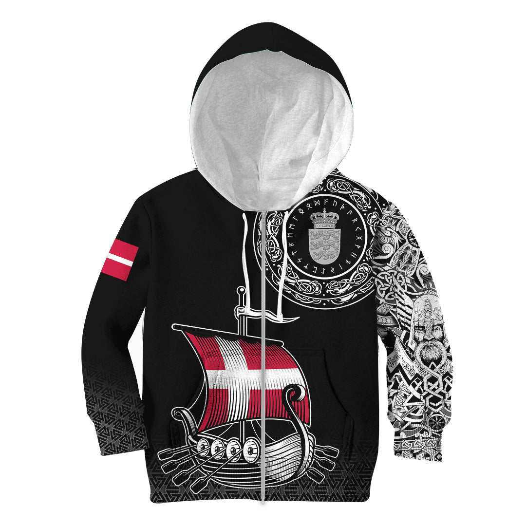 Viking Hoodie Kid Danish Drakkar RLT12 - Wonder Print Shop