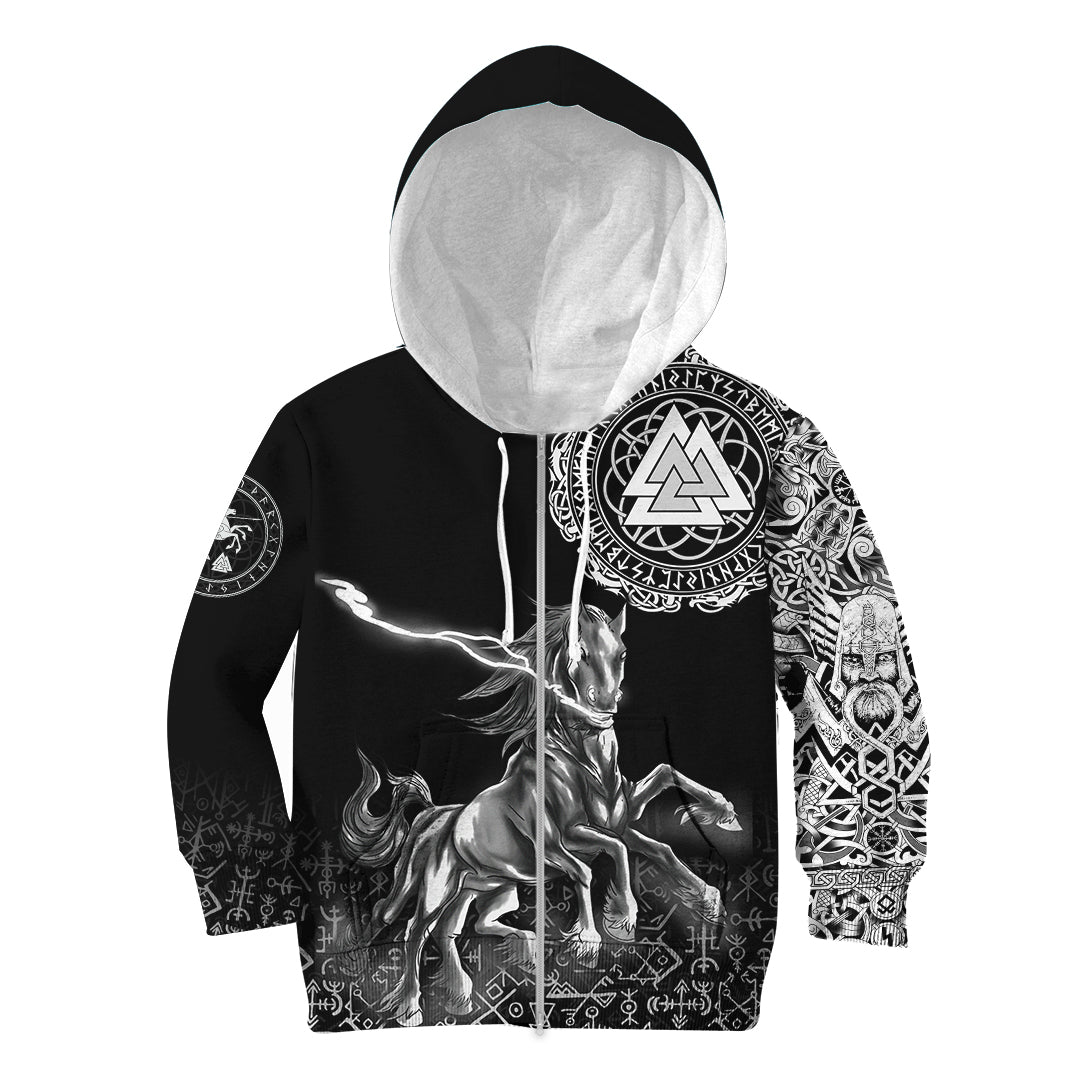 Viking Hoodie Kid Sleipnir Odin RLT12 - Wonder Print Shop