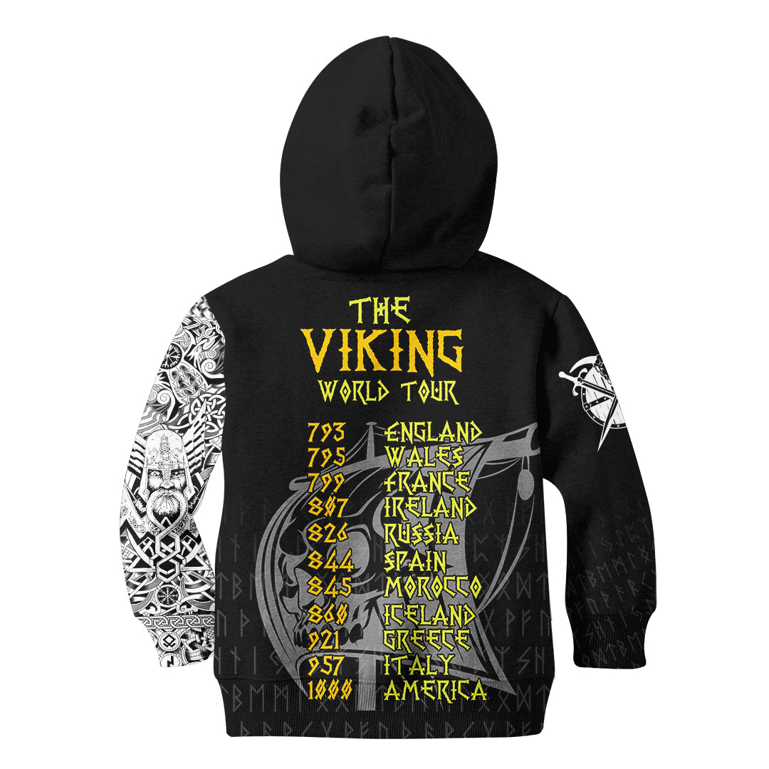 Viking Hoodie Kid The Viking World Tour RLT12 - Wonder Print Shop