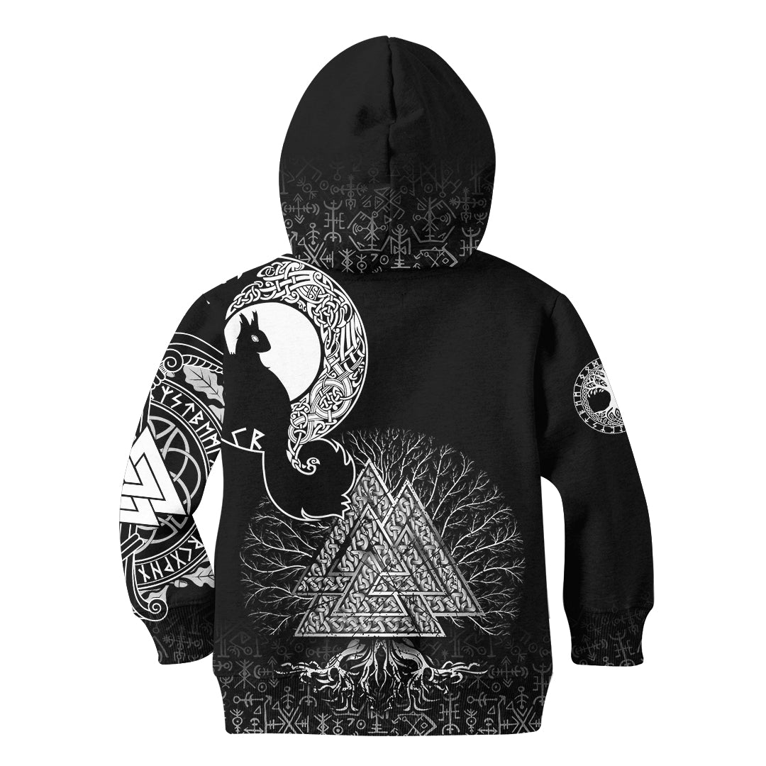 Viking Hoodie Kid Ratatoskr RLT12 - Wonder Print Shop