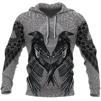 Viking Hoodie Raven Valknut RLT12 - Wonder Print Shop