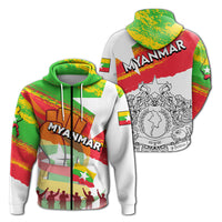 Myanmar Happy Independence Day Hoodie LT2 - Wonder Print Shop