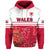 Custom Wales Football Cymru Coat of Arms Red Hoodie - Wonder Print Shop