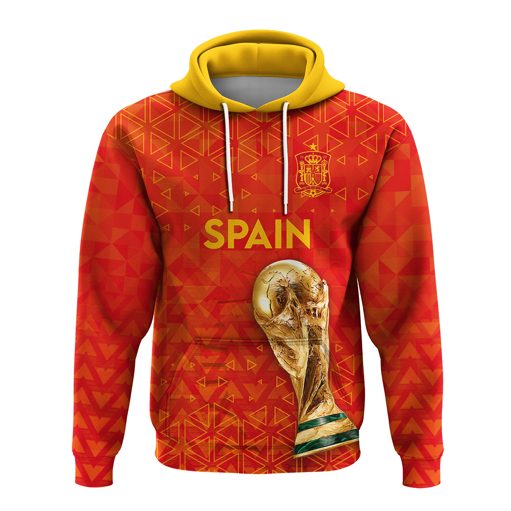 Custom Spain Football 2022 Hoodie LT2 - Wonder Print Shop