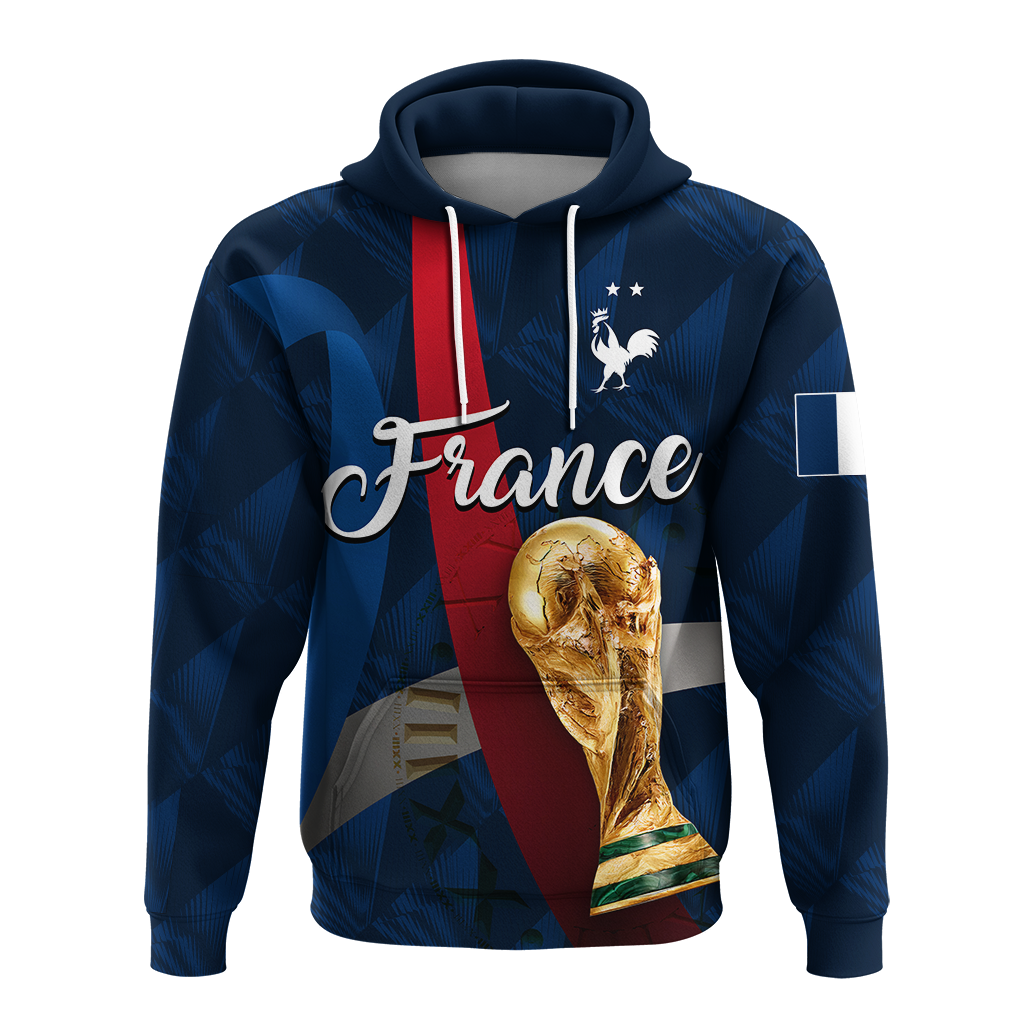 Custom France Football 2022 Hoodie LT2 - Wonder Print Shop