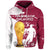 Custom Qatar Football WC 2022 Hoodie The Maroon Flag Style - Wonder Print Shop