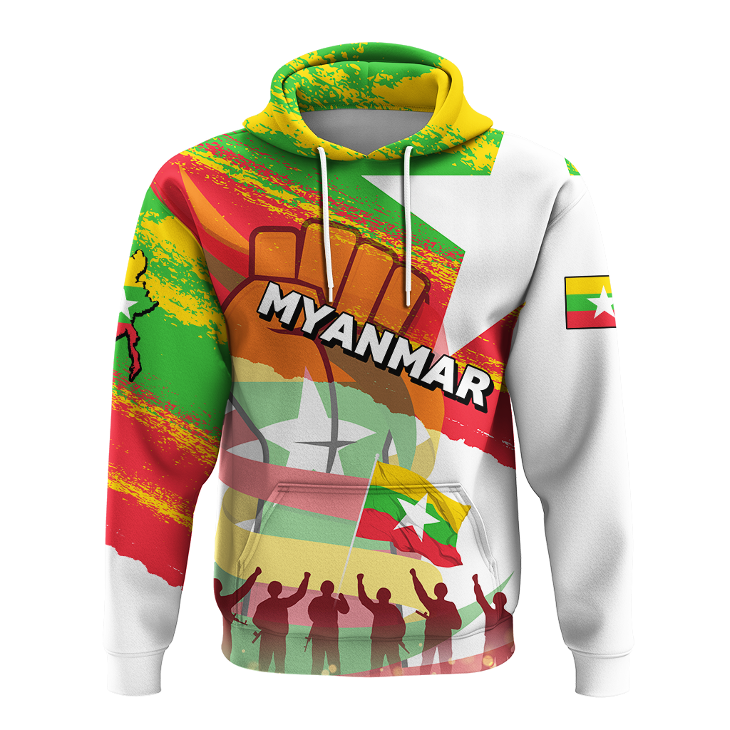 Myanmar Happy Independence Day Hoodie LT2 - Wonder Print Shop