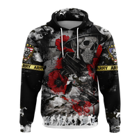 Skull Camo - U.S Army Undying Love For The Motherland Hoodie - LT2 - Wonder Print Shop