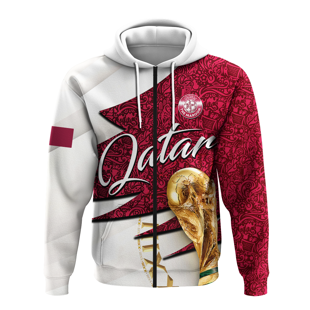 Qatar Football Team Football 2022 Hoodie - LT2 - Wonder Print Shop